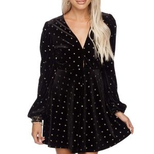 Buddy Love Velvet Skater Dress NWOT